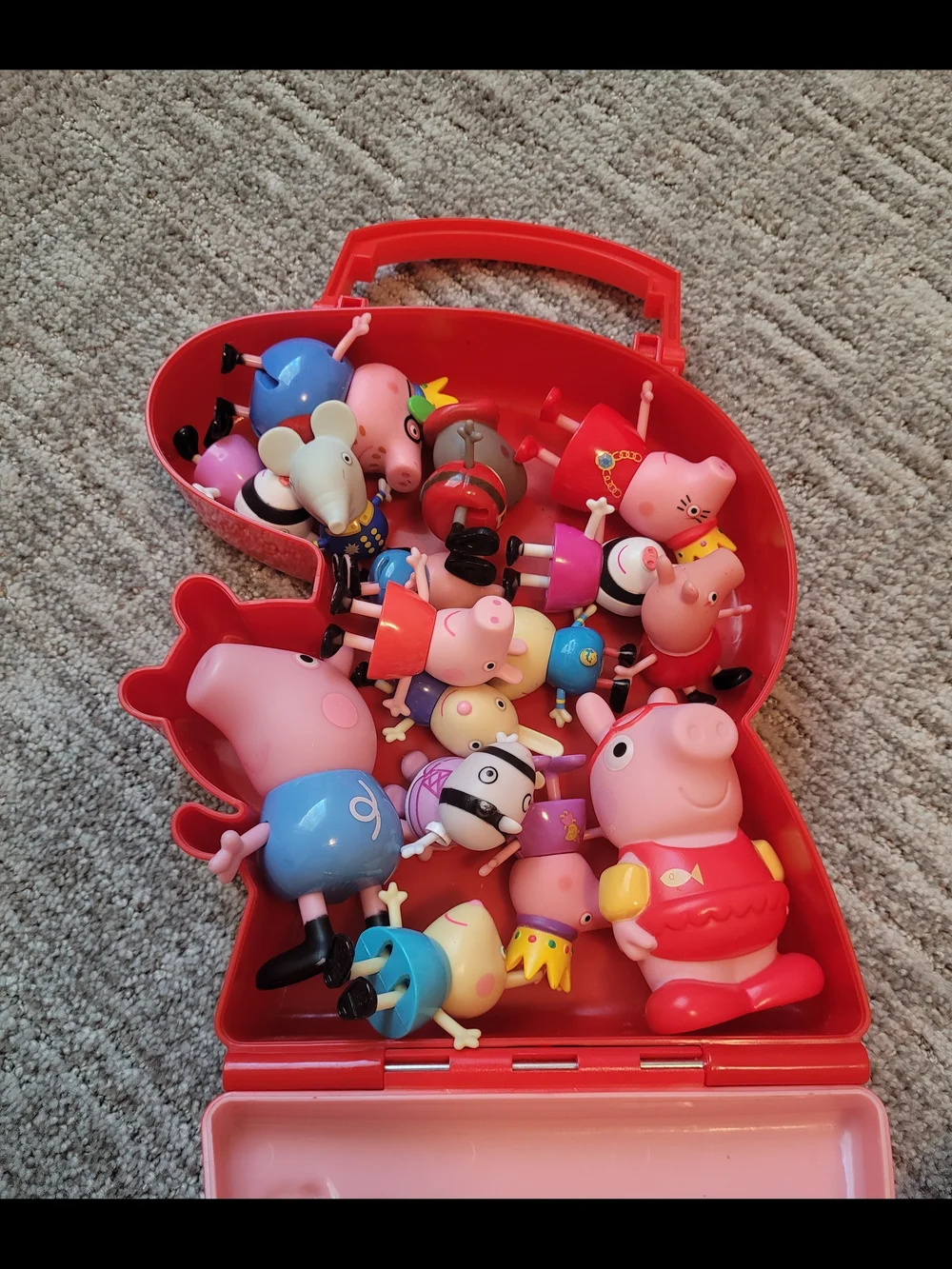 Peppa Pig Pink and Red Carry Case  - Kids Toys